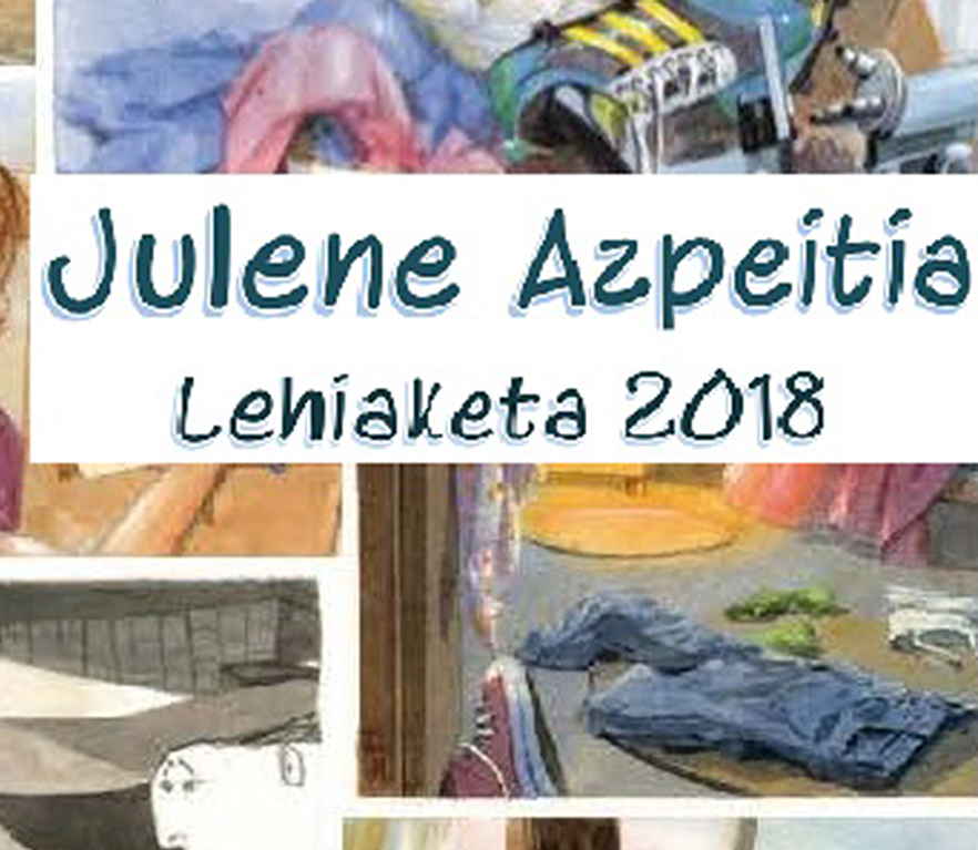 Ikastolako ikasleak Julene Azpeitia literatura sariketako sarituen artean