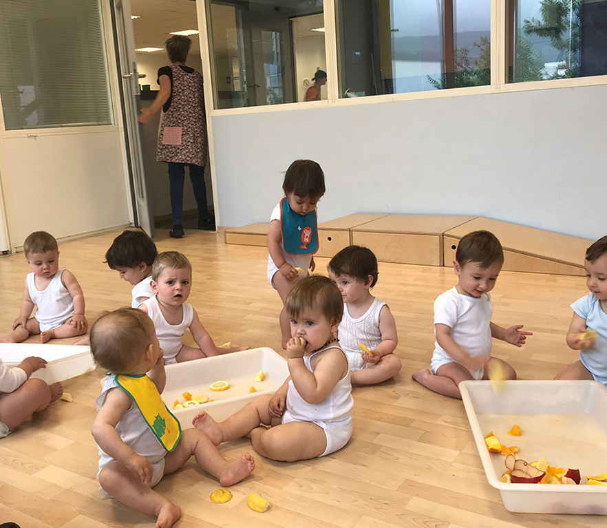 HH0 urte: fruta dastatzen