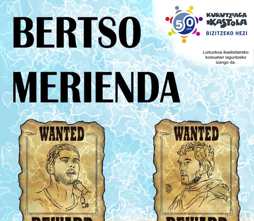 Bertso Merienda Txaber Altube eta Aitor Bizkarrarekin otsailaren 16an