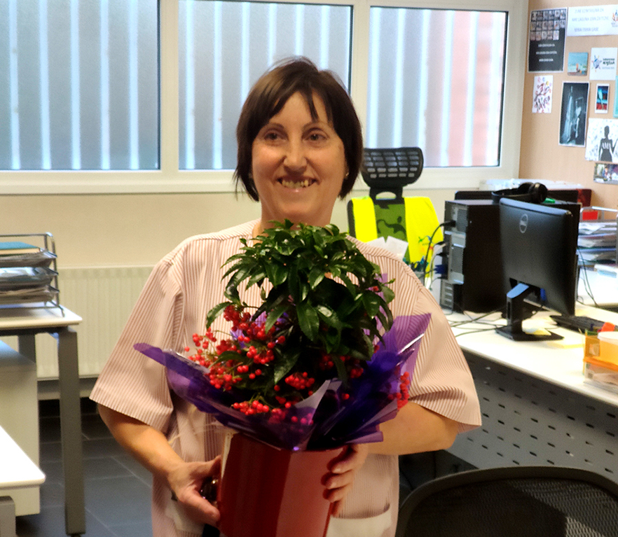 Begoña Miguel lankideari esker onez