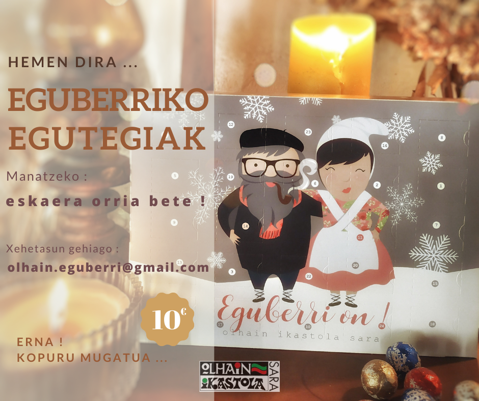 Hoy, jueves, termina el plazo para pedir el calendario de Navidad (Eguberriko Egutegia)