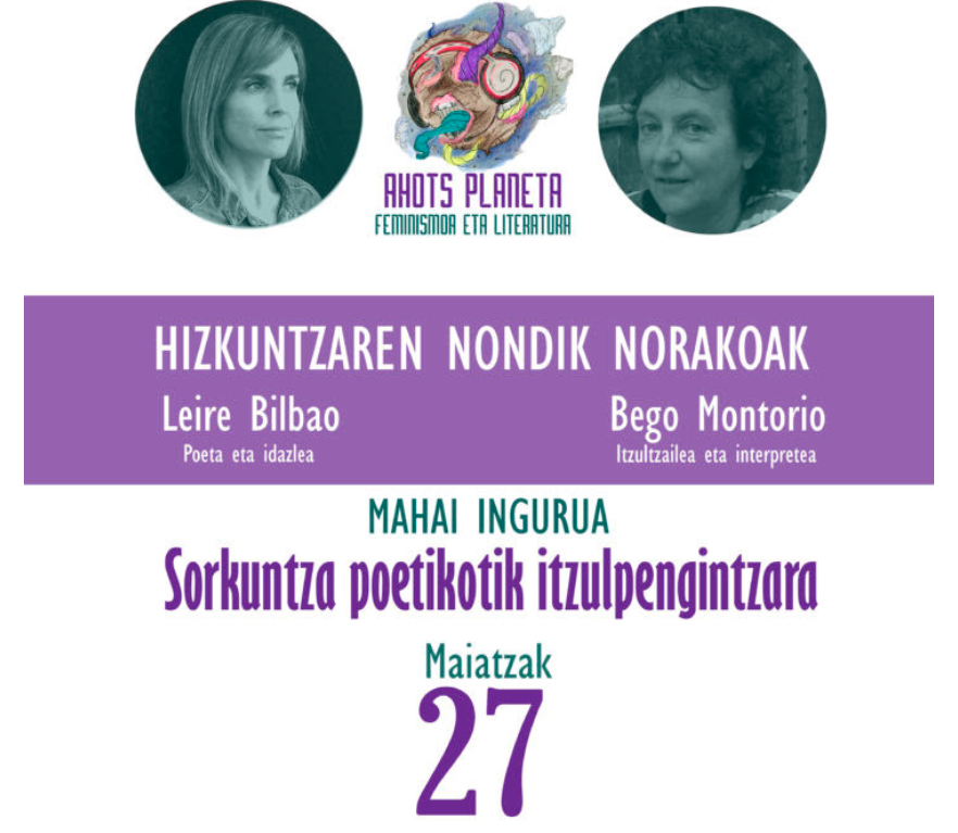 Leire Bilbao, poeta, escritora y madre de la ikastola, participará mañana en el podcast literario feminista Ahots Planeta