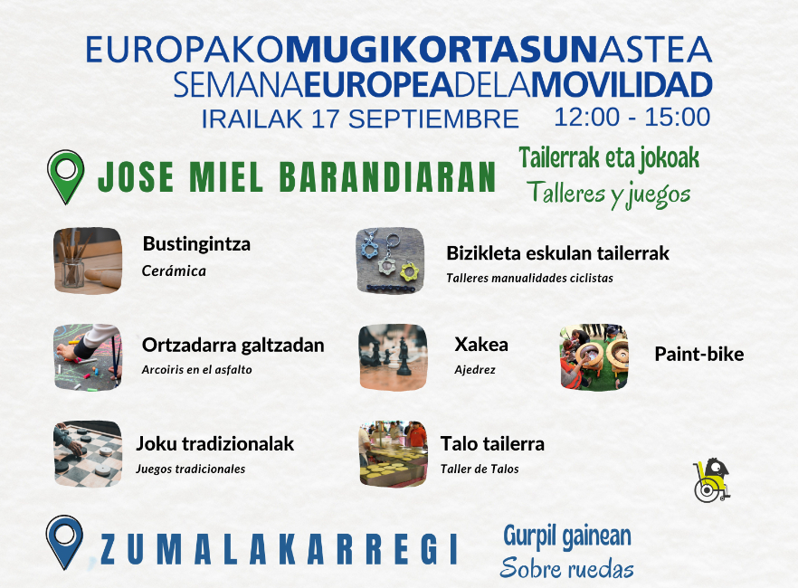 Durangoko Udalak Europako Mugikortasun Asteagaz bat egingo du irailaren 17an