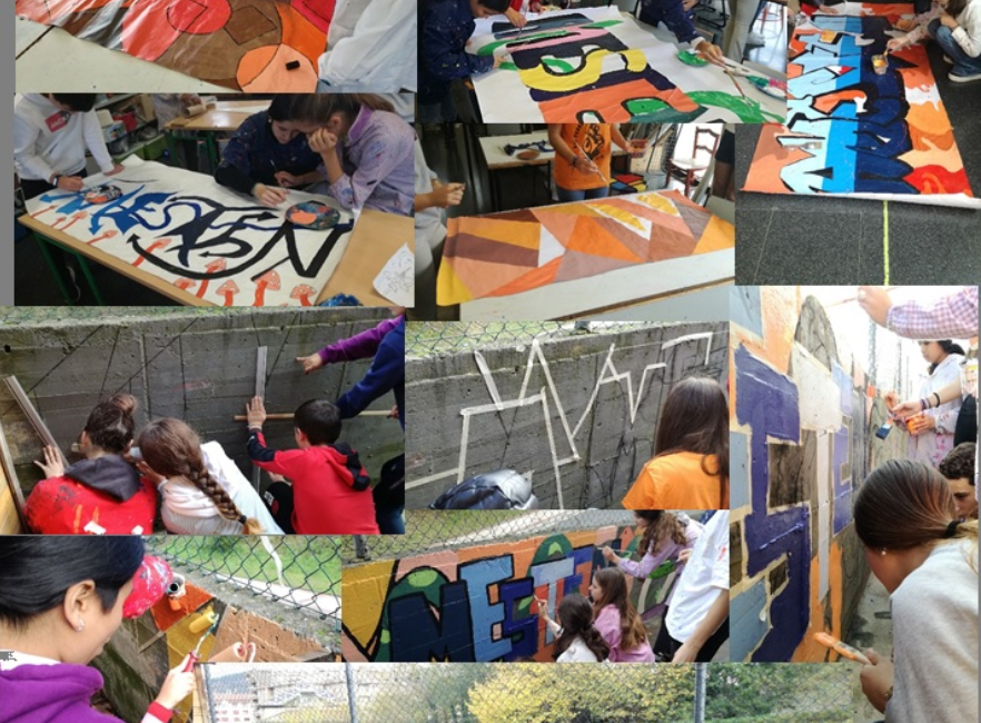 3º de ESO: Mural del alumnado de Expresión Artística