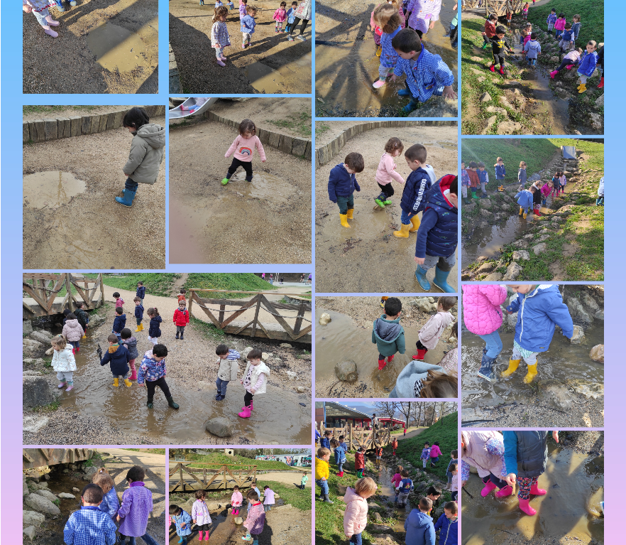 El 2 años: Saltando entre charcos