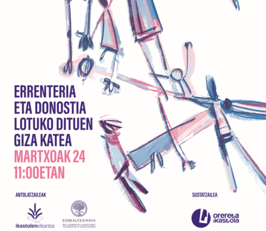 Ikastolek Errenteria eta Donostia batuko duen giza katea osatuko dute martxoaren 24an