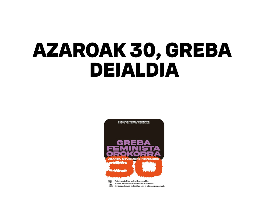 Información sobre la convocatoria de la Huelga General Feminista del 30 de noviembre