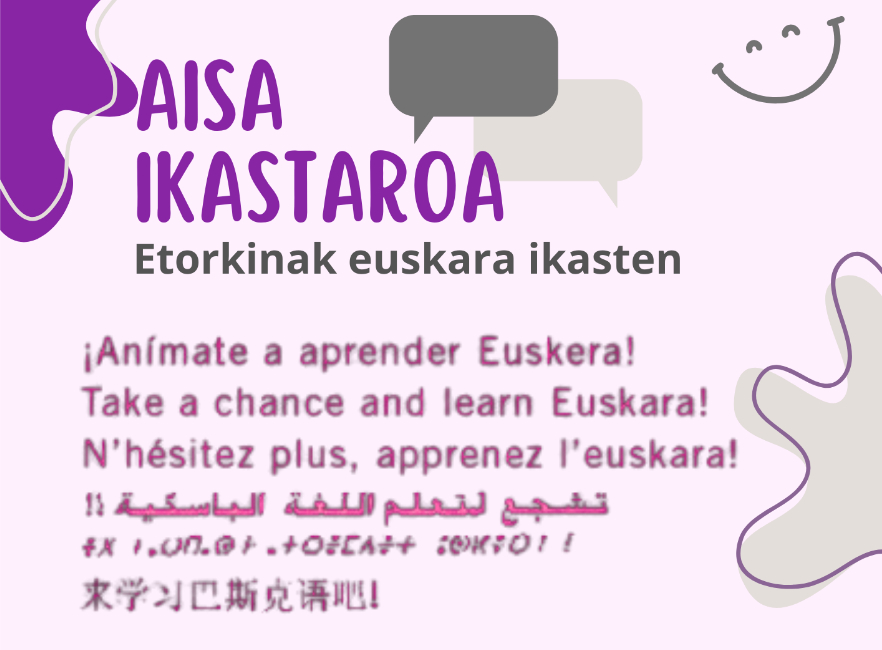 Atzerritik etorritako 16 urtetik gorakoentzako euskara ikastaroa antolatu dute