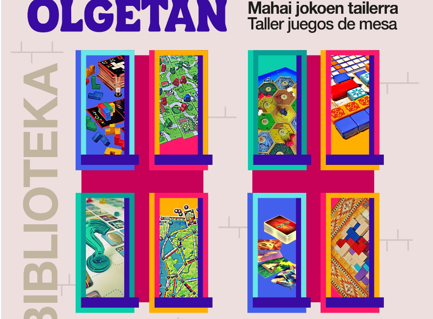 Olgetan mahai joko tailerra bibliotekan