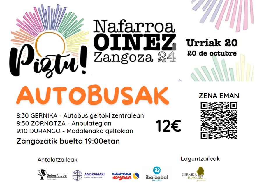 Nafarroa Oinez 2024a Zangozan: autobusa Durangotik