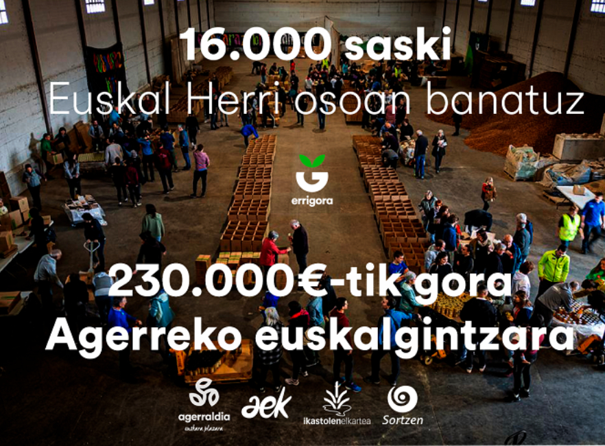 Errigora: Guztioi esker! Inoizko ekarpenik handiena