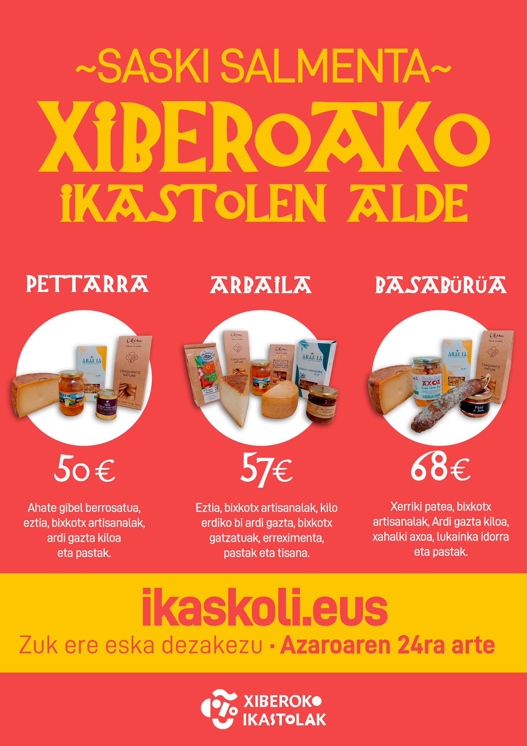 Ikaskoli: Eguberriko saskiak, Xiberoko ikastolen alde