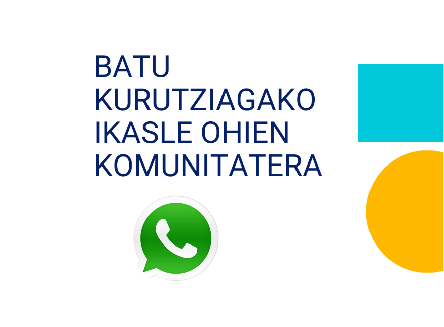 Kurutziagako ikasle ohien komunitatearen sorrera. BATU TALDERA!