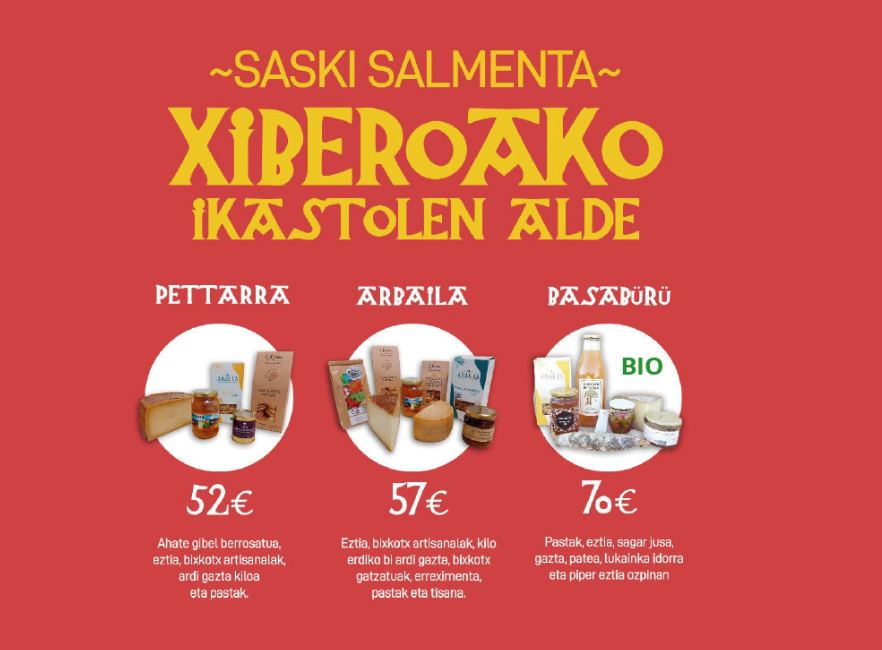 Ikaskoli: Eguberriko saskiak, Xiberoko ikastolen alde. Egin zure eskaera!